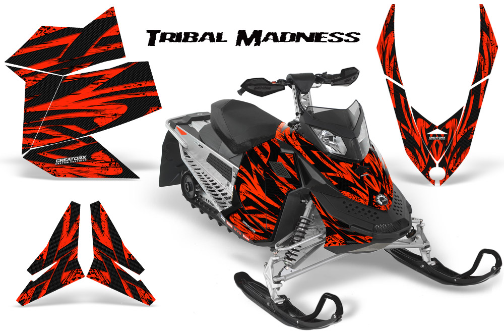 Skidoo REV XP Graphics Kit Tribal Madness Red